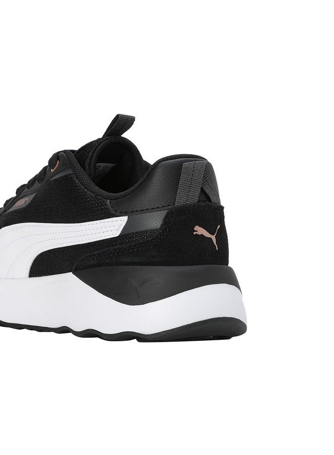 Puma Womens Runtamed Platform Black-White-Shadow Gray-Rose Gold Sneaker - 4 UK (39232402) - Image 4