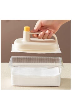 Excefore Scouring Pad Brush, Cleaner Cloth Brushes with Handle, Scouring Washing Cleaning Brush, Household Cleaning Brush, for Ceramics, Countertop, Sink, Tub, Stove (1*Brush+100 Wipes)  - Image 2