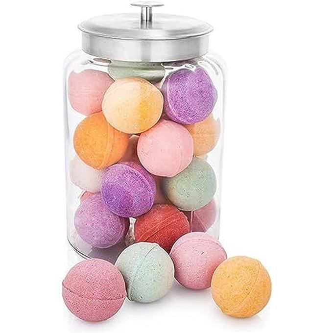 Anchor Hocking 2.5 Gallon Montana Glass Jar with Airtight Lid (2 piece, brushed silver metal, dishwasher safe)