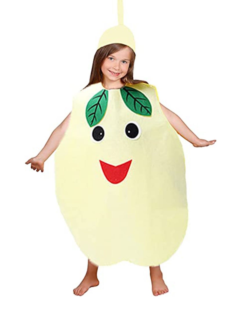 NIBEMINENT Kids Fruits Vegetables and Nature costumes Suits outfits Fancy Dress Party Boys Girls Costume Suit with Hat (Pear) - Image 4
