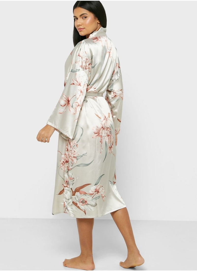 Printed Night Robe - Image 3