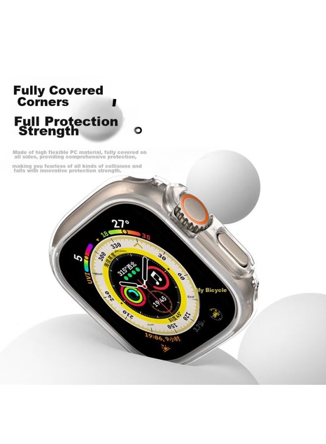 WP W&p Compatible Apple Watch Protective Case, Apple Iwatch S10 Protective Cover Ultra2/1 Shockproof Crystal Clear Hollow Case, Transparent Color, 49mm - Image 5