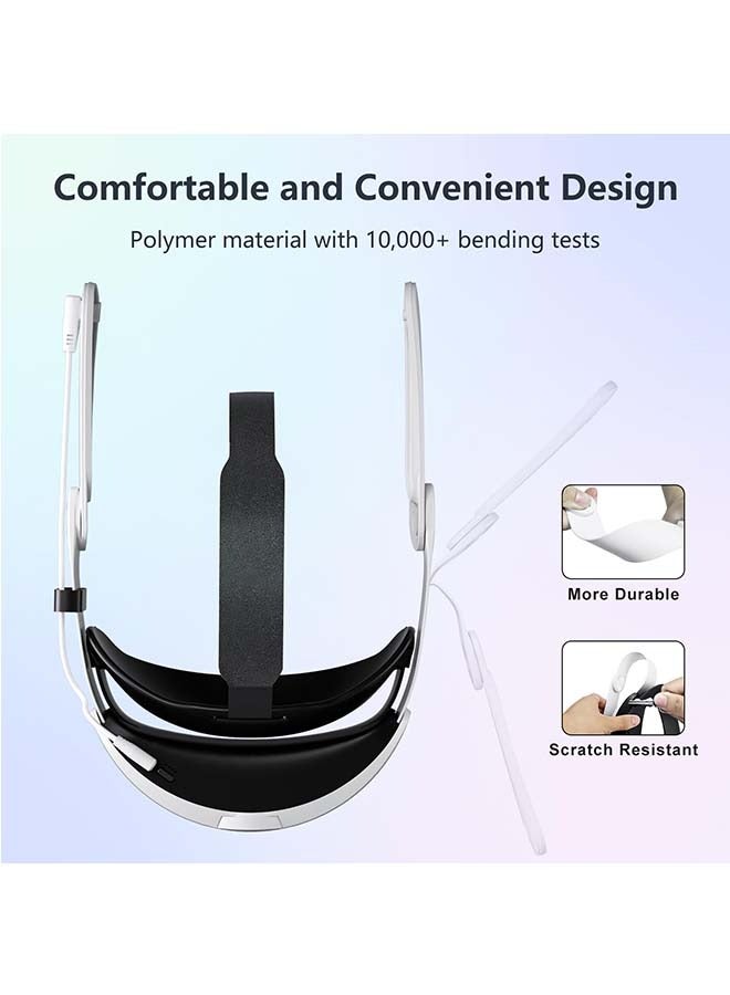 Comfort Battery Head Strap 10000mAh Compatible with Quest 3 Accessories, Battery Pack Soft Cushion VR Elite Strap for Balance Weight - Image 3