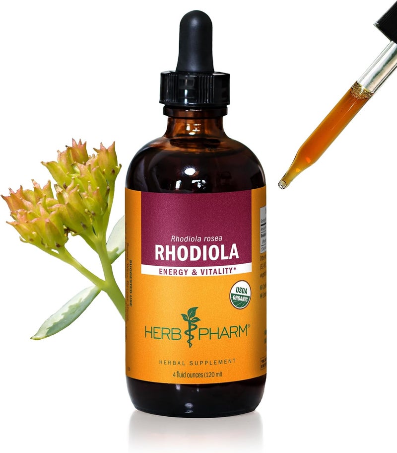Herb Pharm Rhodiola Extract - 4 oz Liquid Herbal Supplement for Energy and Vitality - Image 1