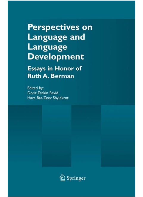 Perspectives on Language and Language Development: Essays in honor of Ruth A. Berman