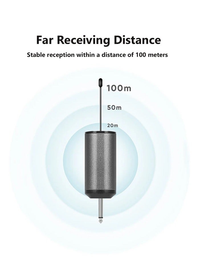 Portable Wireless Headset Microphone Lavalier Mic System Teaching Speech Interview Vlog Live Recording for iPhone Android PC (One to one headband and tie clip) - Image 4