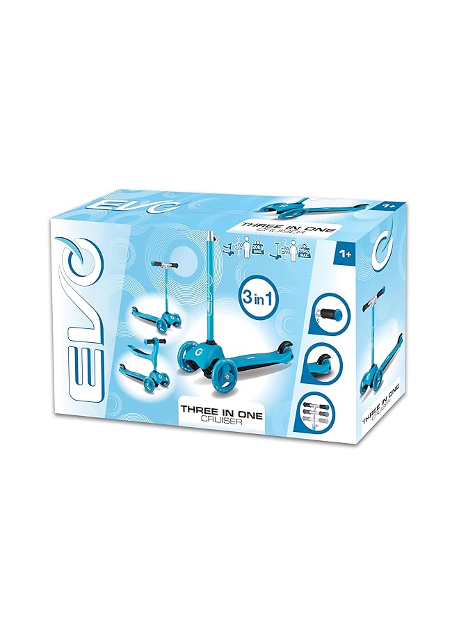 إيفو سكوتر كروزر 3 في 1 باللون الأزرق المخضر - Image 1