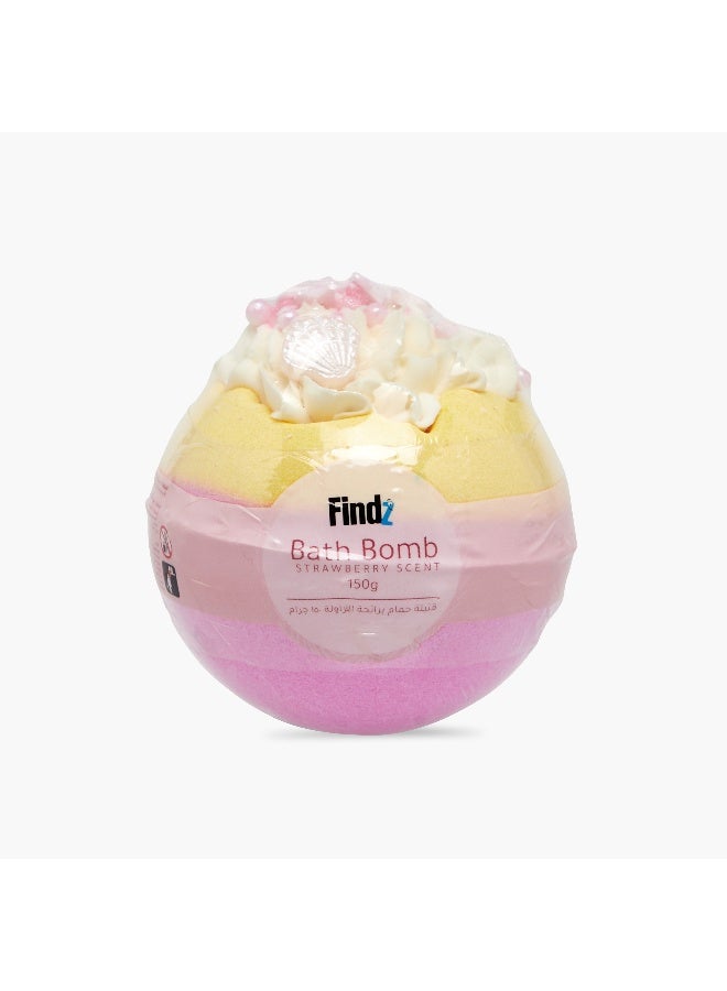 Findz Strawberry Bath Bomb - 150 gms - Image 1