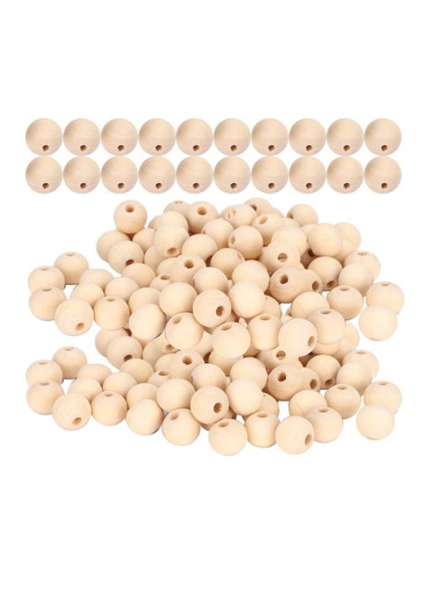 Wooden Natural Beads,, Curtain Beads Rosary Beads  Natural Round DIY Wooden Beads for Family Friends Necklaces Necklaces(True color, 16mm-40pcs)