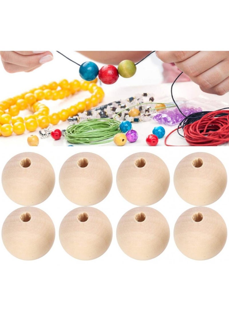 Alissa - Wooden Natural Beads,, Curtain Beads Rosary Beads  Natural Round DIY Wooden Beads for Family Friends Necklaces Necklaces(True color, 16mm-40pcs) - Image 1