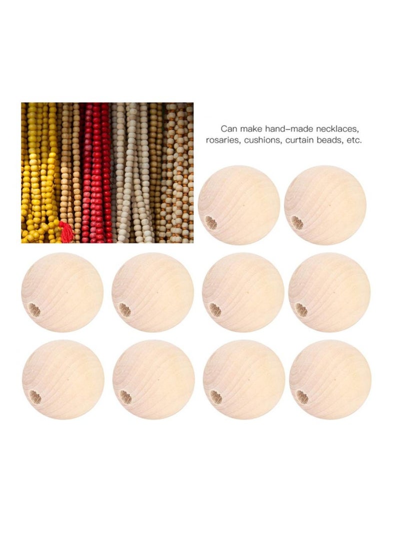 Alissa - Wooden Natural Beads,, Curtain Beads Rosary Beads  Natural Round DIY Wooden Beads for Family Friends Necklaces Necklaces(True color, 16mm-40pcs) - Image 1