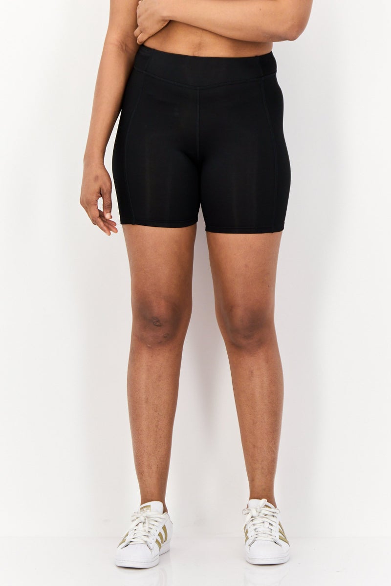 Reebok Women Sportswear Fit Plain Yoga Shorts, Black  - Image 1