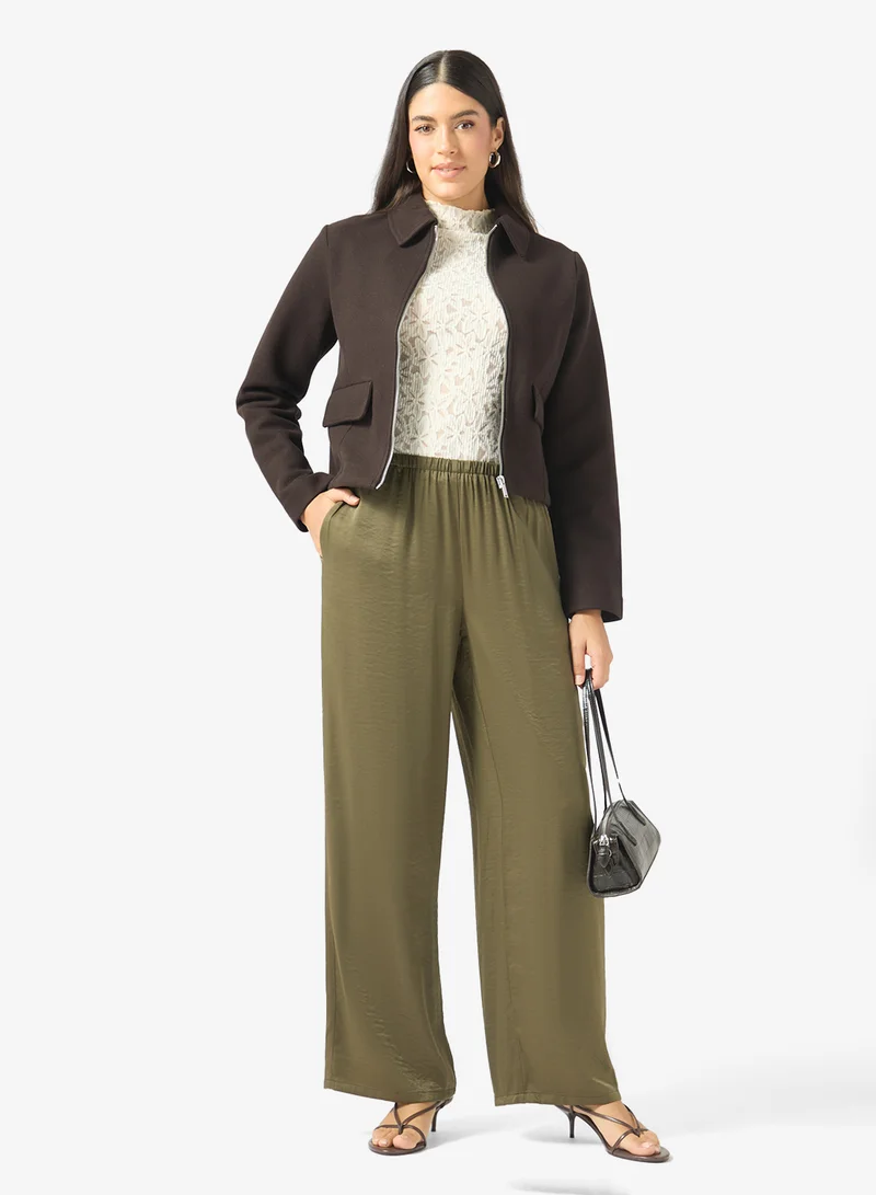 Vero Moda Amaya Mid Waist Wide Leg Pants