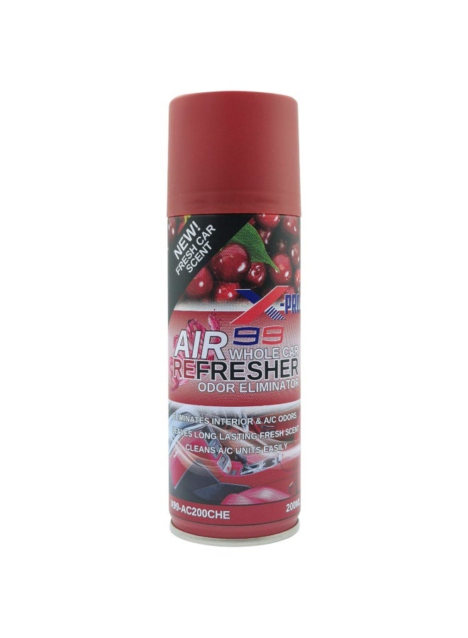 اكس برو 99 طقم من 3 قطع X-99 Pro - معطر هواء شامل للسيارة برائحة الكرز (200 مل) | مزيل للروائح ومنظف لمكيف الهواء | بخاخ معطر للمقصورة الداخلية لإنعاش يدوم طويلاً - Image 2