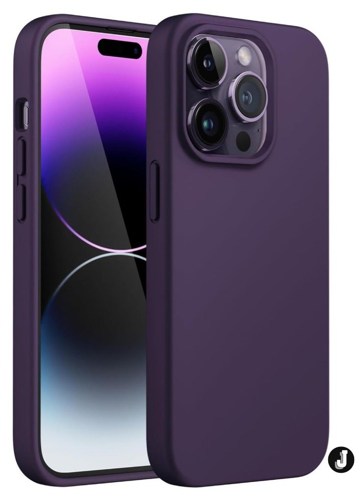 JAJEEK "iPhone 16 Pro Slim Fit Matte Deep Purple TPU Case – Soft, Flexible Silicone Back Cover for Sleek Protection" - Image 1