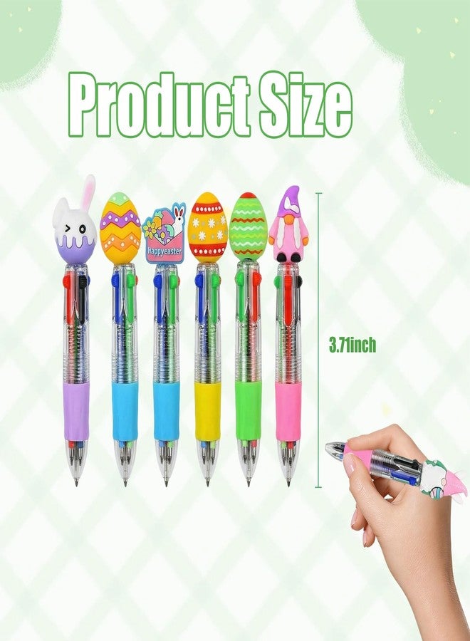 Rexinc 25PCS Easter Bunny Multicolor Pens Bulk, 4-in-1 Retractable Ballpoint Pens, Cute Easter Party Favors Basket Stuffers, Easter Party Favors Gifts - Image 2