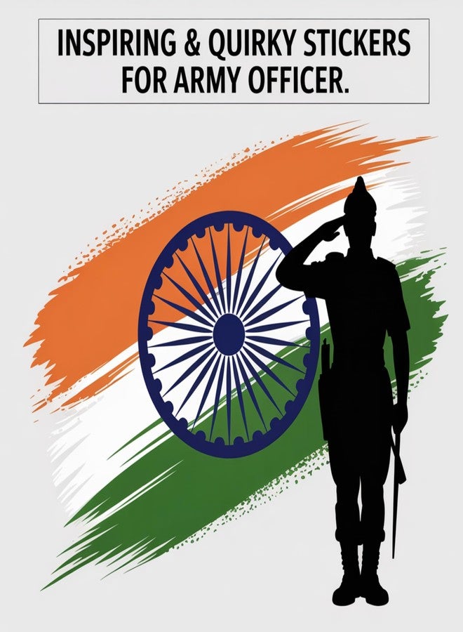 PRINTING DADDY Army Officer | Vinyl Stickers | Pack of 55 | Premium Motivational Decals for Soldiers & Defence Aspirants | Waterproof | Residue-Free | Perfect for Helmets, Bottles, Laptops & More - Image 2