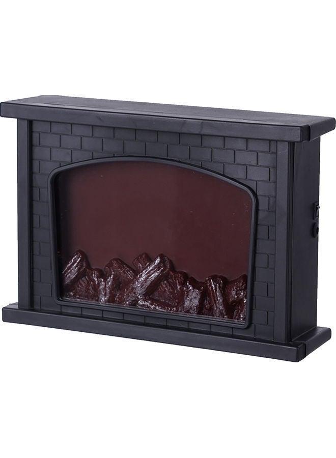 Simulated Fire Lantern Artificial LED Fireplace black 34x9.5x22cm - Image 1