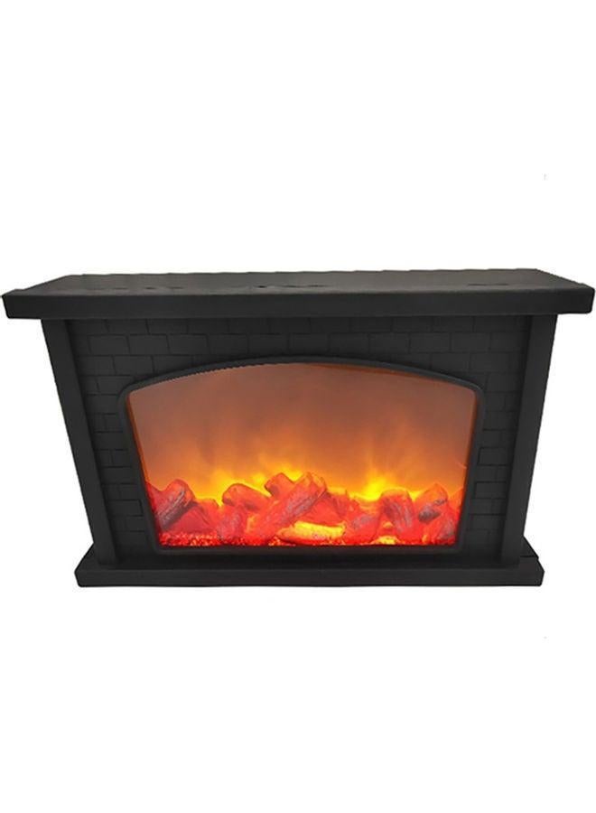 Simulated Fire Lantern Artificial LED Fireplace black 34x9.5x22cm - Image 2