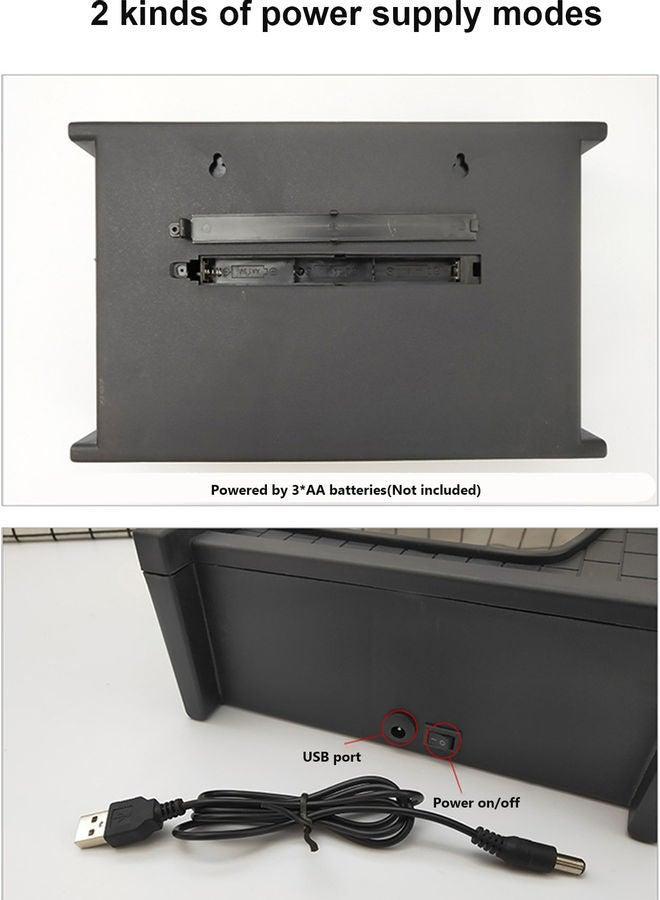 Simulated Fire Lantern Artificial LED Fireplace black 34x9.5x22cm - Image 3