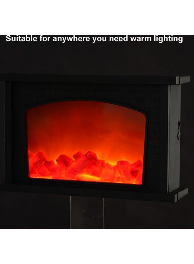 Simulated Fire Lantern Artificial LED Fireplace black 34x9.5x22cm - Image 5