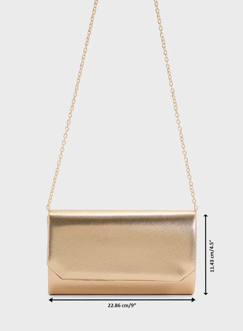 Ella Limited Edition Metal Edge Detail Clutch Bag
