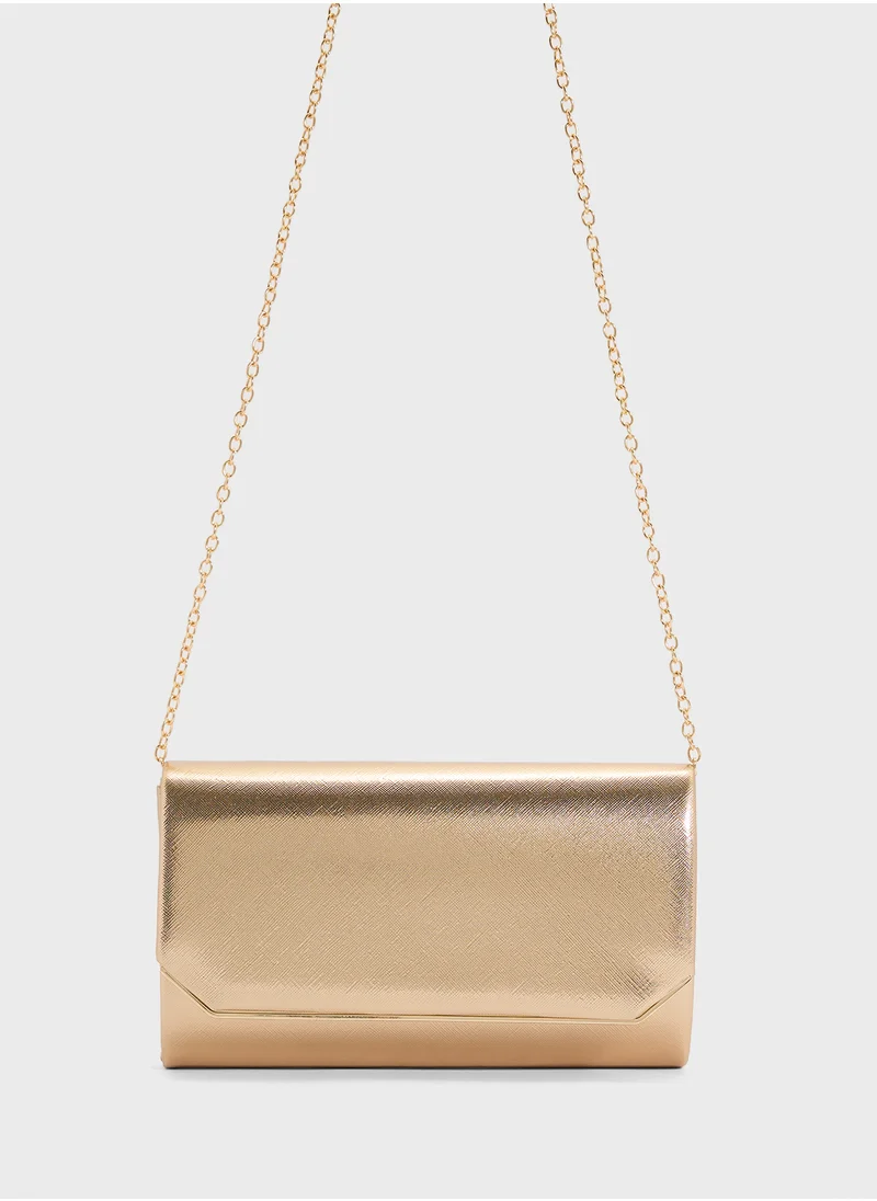 Ella Limited Edition Metal Edge Detail Clutch Bag