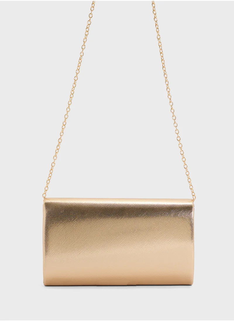Ella Limited Edition Metal Edge Detail Clutch Bag