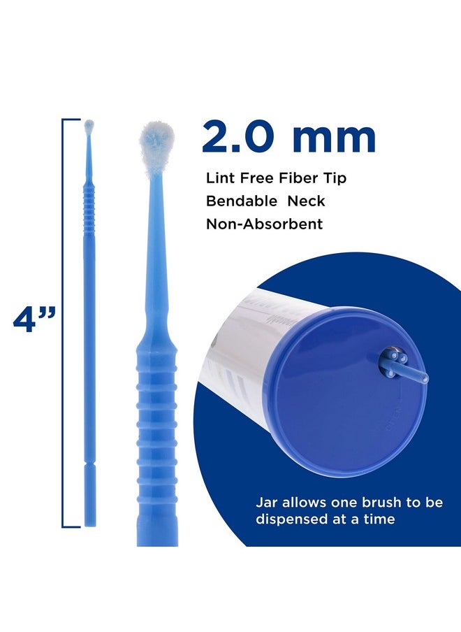 TCP Global Eyelash Extension Micro Brushes 100 Medium 2.0 Mm Tip Size Blue Disposable Brush Applicatorsapply Makeup Paint Touch Up  - Image 3