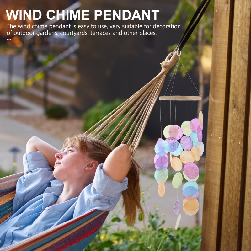 Garden Chimes Outdoor,Bamboo and Shell Wind Chime for Home Decoration,Durable Design - Image 3