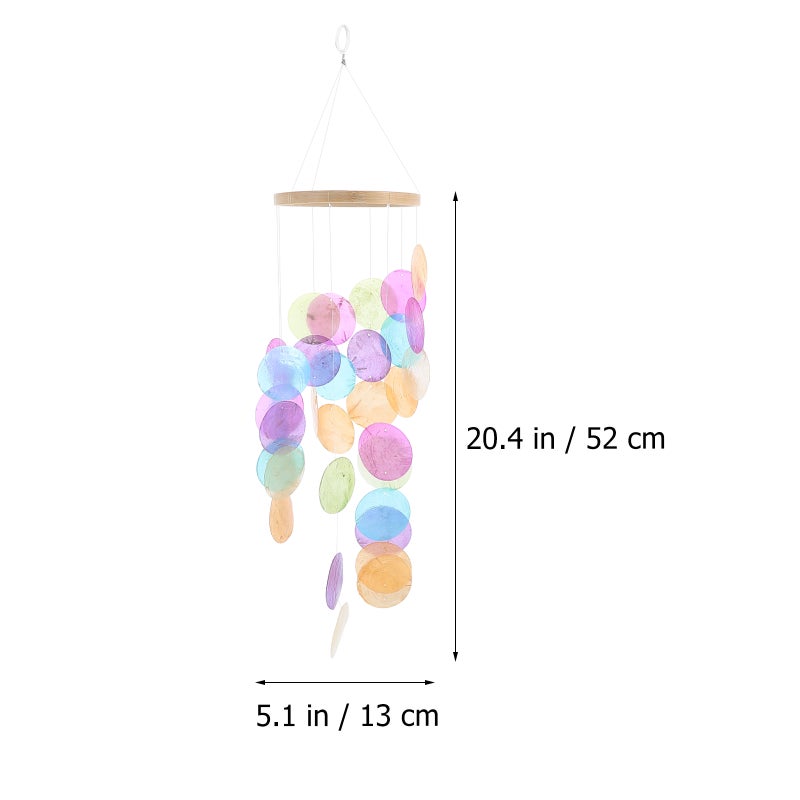 Garden Chimes Outdoor,Bamboo and Shell Wind Chime for Home Decoration,Durable Design - Image 2