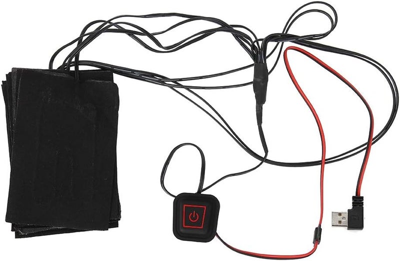 Heating Clothing Electric Warm Clothing Kit with Metal Fiber Pads, Heating Cloth Pad for Winter,USB Chargeable,Washable and Bendable,Sewing Convenient,3 Adjustable - Image 4