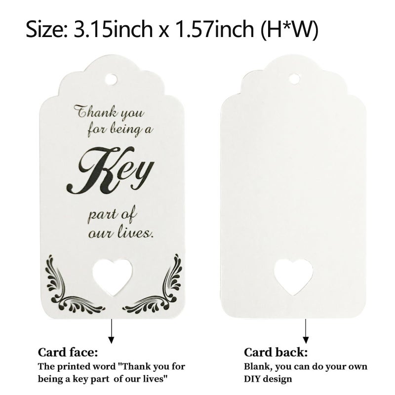 WODEGIFT 50 PCS Key Bottle Openers,Bridal Shower Favors,Rustic Wedding Favors,Gifts,Decorations or Souvenirs for guests Bulk ,Bridal Shower Party Favors with Card Tag and Chains (Gold) - Image 5