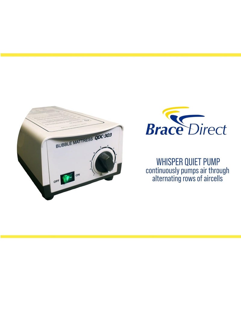 وسادة مرتبة طبية تعمل بضغط الهواء بالتناوب مع مضخة كهربائية فائقة الهدوء لمنع قرحة الضغط وقرحة الفراش، بولي فينيل كلورايد، أزرق كامل - Image 5