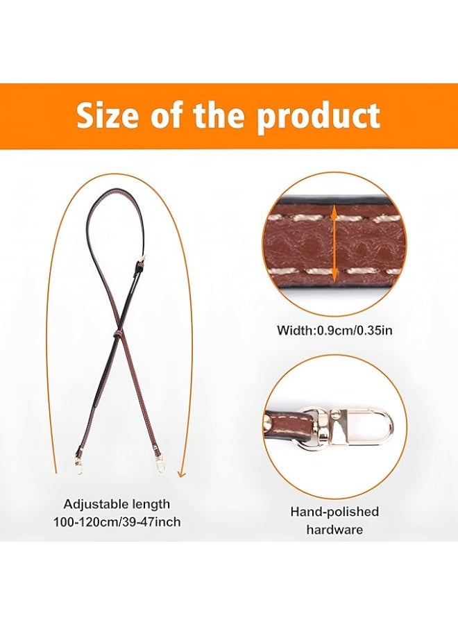 Adjustable Brown Leather Strap for Longchamp Mini Bag – Crossbody Shoulder Replacement with No-Punch Buckle Clips – DIY Handbag Conversion Accessory (Bag Not Included) - Image 4