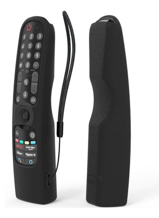 SIKAI Silicone Case Cover for LG AN-MR21GA Magic Remote, Shockproof Protective Cover for LG Smart TV Remote 2021, Standing Design, Skin-Friendly, Washable, Anti-Lost with Loop (Black) - pzsku/Z5ED3A212FE40A28B5B25Z/45/1743871697/a8016f72-6820-4bbb-becb-8fde39980261
