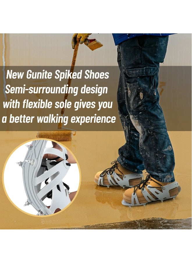 Generic Epoxy Shoes, Spiked Shoes Wrap Around Epoxy Floor Shoes with 1" Short Spikes for Epoxy Garage Floors, Self Leveling Floor, Overlays, Cover Installation-Gray  - Image 4