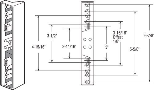 Prime-Line C 1056 Universal Sliding Door Outside Pull, Diecast Construction, Painted Black, Non-Locking (Single Pack) - Image 2