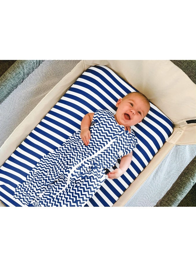BaeBae Goods Pack n Play Playard Sheets Set | 3 Pack | 100% Super Soft Jersey Knit Cotton (150 GSM) | Portable Mini Crib Mattress Fitted Sheet for Boys & Girls  - Image 3