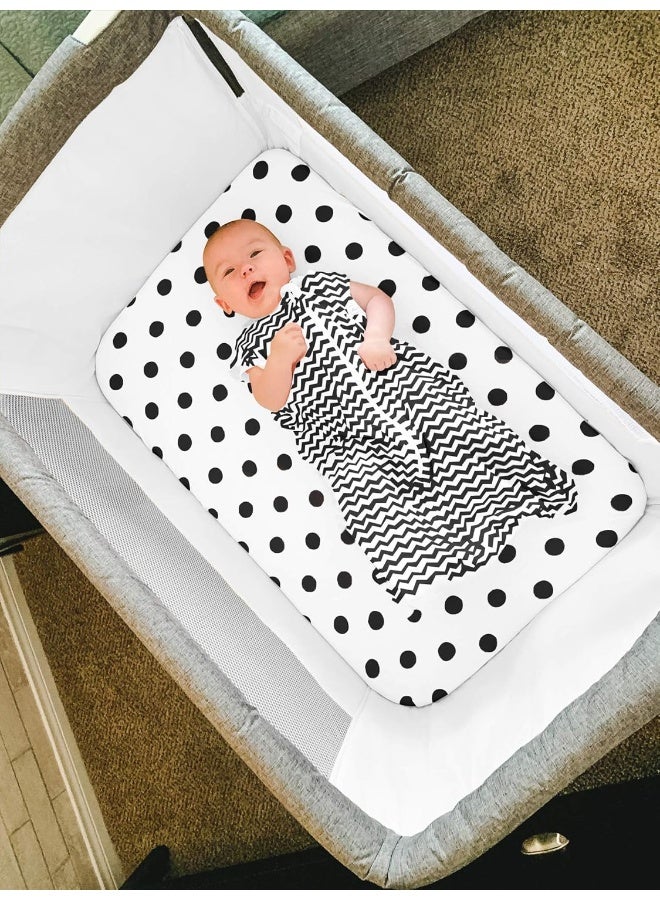 BaeBae Goods Pack n Play Playard Sheets Set | 3 Pack | 100% Super Soft Jersey Knit Cotton (150 GSM) | Portable Mini Crib Mattress Fitted Sheet for Boys & Girls  - Image 5