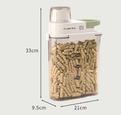 Furret Kitchen Grain Storage Can Clear MoistureProof Storage Jar With Scale Household Airtight Dry Food Storage Organizer - Image 3