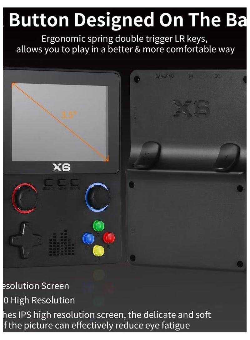 وحدة تحكم ألعاب محمولة، وحدة تحكم ألعاب كلاسيكية مدمجة بسعة 32 جيجابايت، أكثر من 10000 لعبة كلاسيكية، شاشة OCA IPS مقاس 3.5 بوصة، عصا تحكم ثلاثية الأبعاد مزدوجة، 11 محاكيًا، وحدة تحكم ألعاب محمولة ت - Image 3