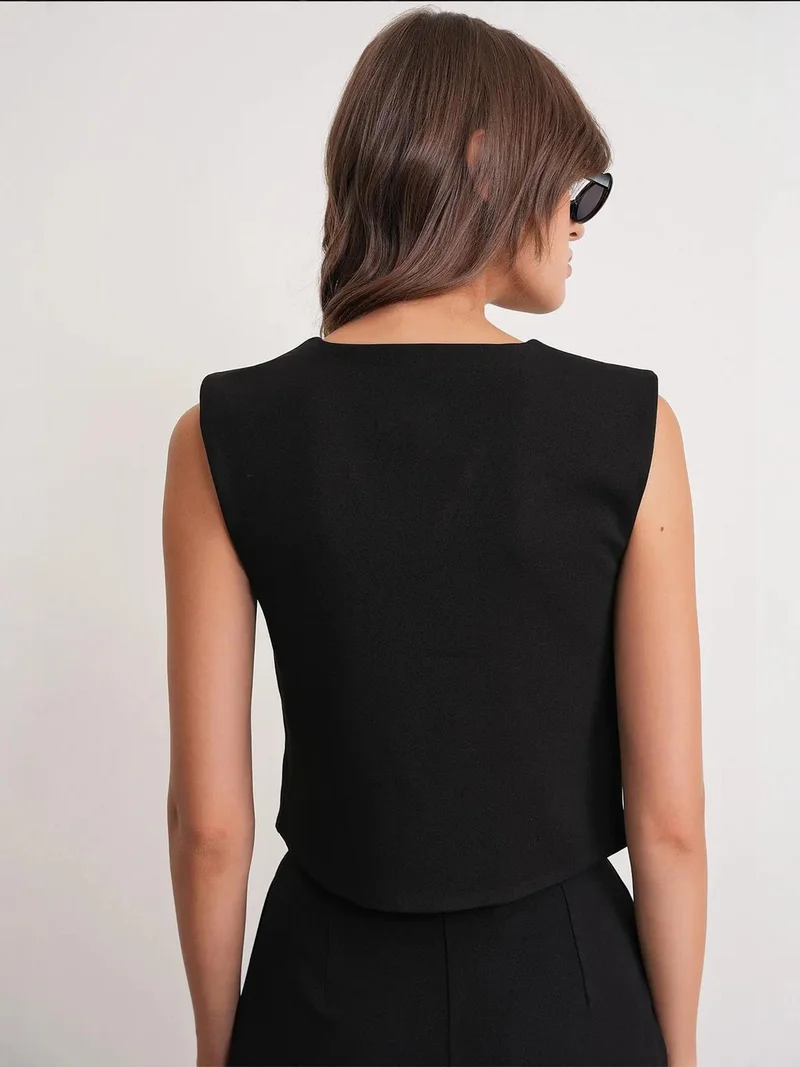 MixRay Mixray V-neck Buttoned Waistcoat