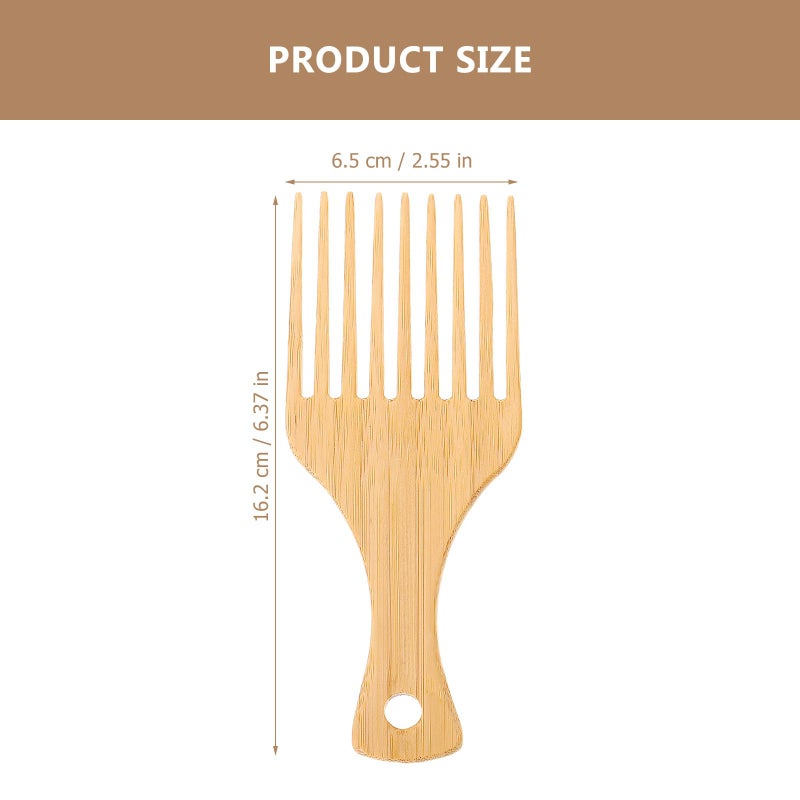 Wide Tooth Oil Hair Comb For Thick Curly Straight Hair Salon Styling 2Pcs - Image 3