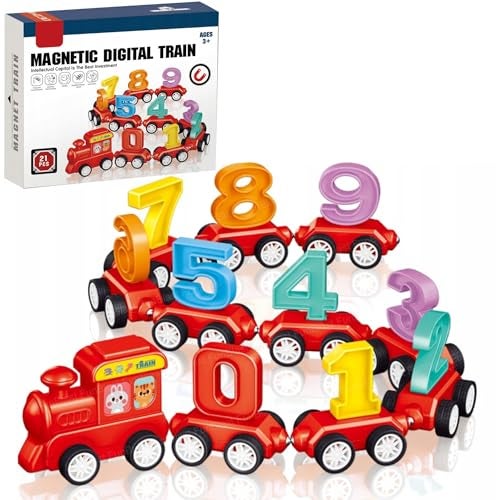 FunBlast Digital Colorful Number Train for Kids – Toys for Kids, Crawling Toys for Babies, Magnetic Digital Train, Educational Blocks for Kid – 21 Pcs (Multicolor) - Image 1
