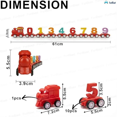 FunBlast Digital Colorful Number Train for Kids – Toys for Kids, Crawling Toys for Babies, Magnetic Digital Train, Educational Blocks for Kid – 21 Pcs (Multicolor) - Image 2