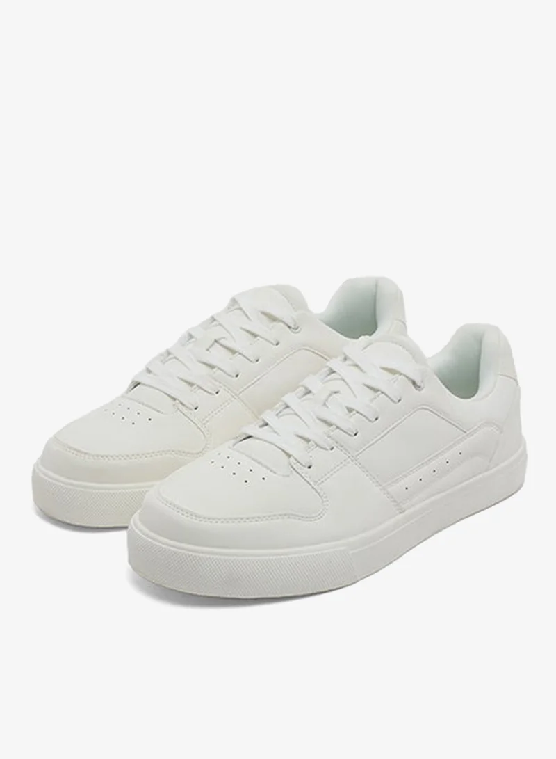 R&B Solid Lace Up Sneakers