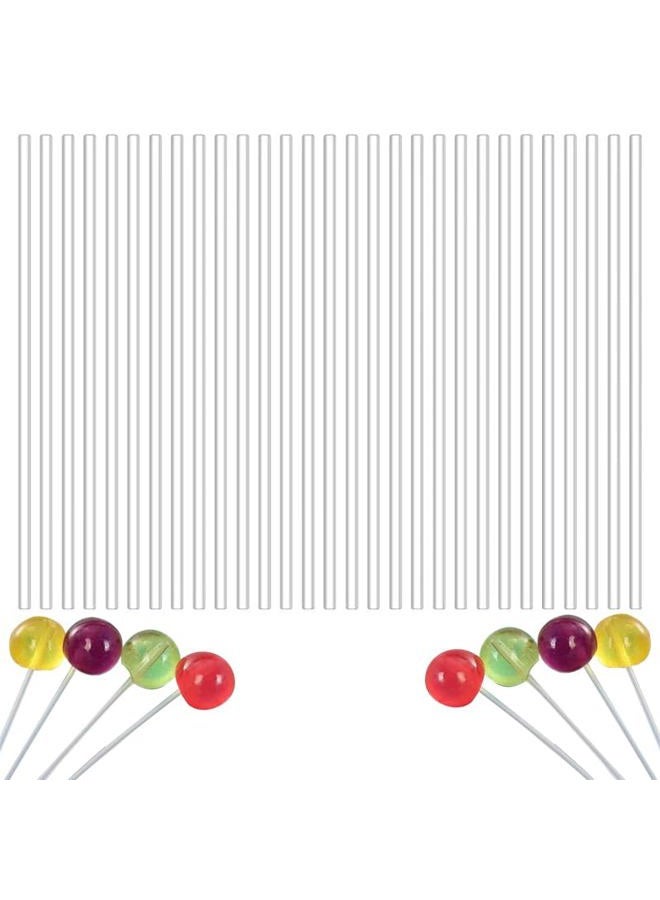 BetterJonny 200 Pieces Acrylic Cake Pop Sticks, 4Inch Acrylic Sticks for Cake Toppers Reusable Acrylic Rods Lollipop Sticks Candy Sticks for DIY Variety of Rich Snacks, Lollipops, Biscuits, Chocolates - Image 1