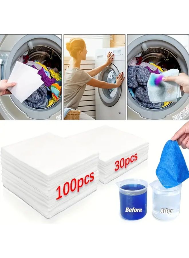 100 Sheets Laundry Anti Dye Transfer Paper Heavy Duty Fabric Protection For Machine Wash - Image 2