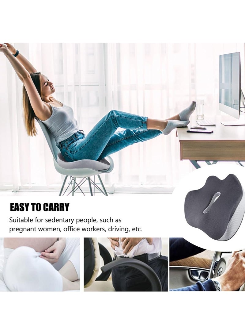 Leon Home Memory Foam Chair Cushion | Office Seat Cushion | Seat Cushion 3D Design for Pressure Relief, Back Pain Relief, Sciatica, Lower Back and Spine Support, - Image 5